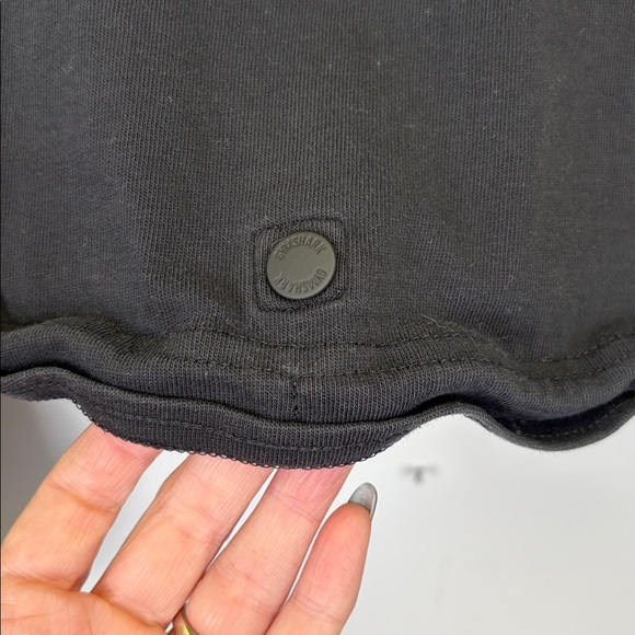 Gymshark black cropped cinch adjustable waist long-sleeve top/Quarter zip/ Sz XL - Picture 8 of 8